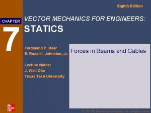 Vector mechanics for engineers