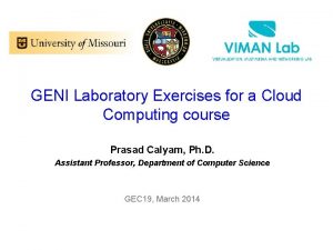 Cloud computing exercises