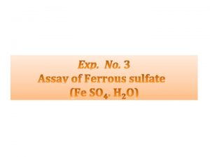 Uses of ferrous sulphate