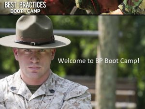 Welcome to BP Boot Camp Data SecurityBest Practices