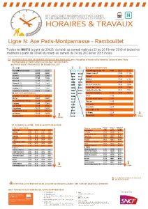 Ligne N Axe ParisMontparnasse Rambouillet Toutes les NUITS