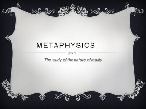 What is metaphysics