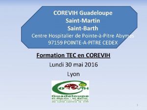 COREVIH Guadeloupe SaintMartin SaintBarth Centre Hospitalier de PointePitre