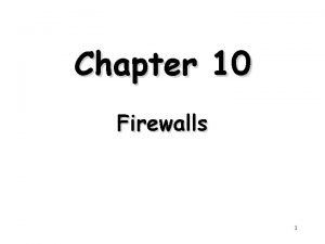 Firewall design principles