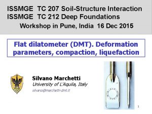 ISSMGE TC 207 SoilStructure Interaction ISSMGE TC 212