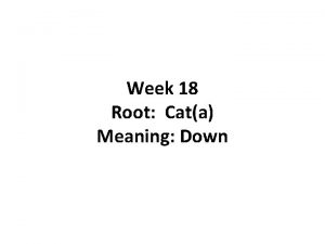 Cata root