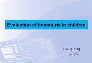 Hematuria causes