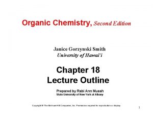 Organic Chemistry Second Edition Janice Gorzynski Smith University