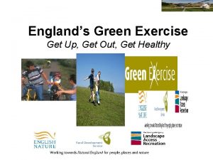 Englands Green Exercise Get Up Get Out Get