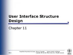 Interface structure design