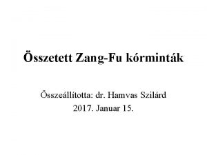 sszetett ZangFu krmintk sszelltotta dr Hamvas Szilrd 2017