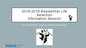 Ucr residential life