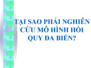 TI SAO PHI NGHIN CU M HNH HI