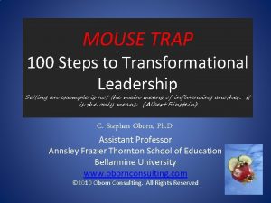 Steps for transformational leadership Steps for transformational leadership