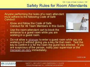 100 Code of Safe Conduct 155 Safety Rules