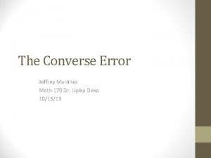 Converse error discrete math