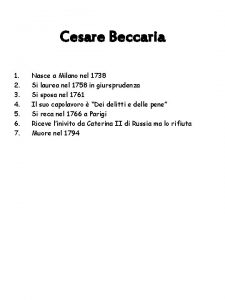 Cesare Beccaria 1 2 3 4 5 6