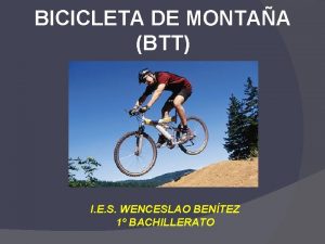 BICICLETA DE MONTAA BTT I E S WENCESLAO