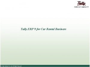 Car rental erp