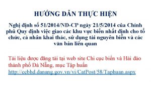 HNG DN THC HIN Ngh nh s 512014NCP