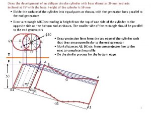 Development of oblique cylinder
