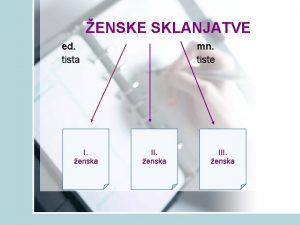 ženske sklanjatve