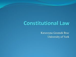 Scope of constitutional law