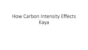 Kaya identity