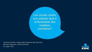 Les circuits courts une solution face la fluctuation