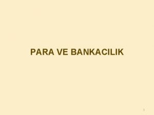 Paranın tanımı