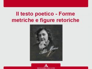 Forme metriche poesia