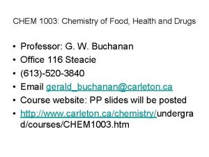 Chemistry food and drugs