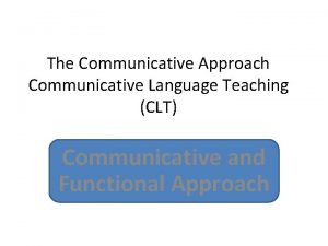 Clt activities Clt activities