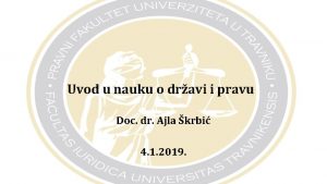 Uvod u nauku o dravi i pravu Doc