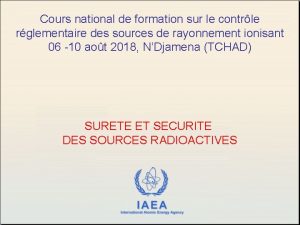 Cours national de formation sur le contrle rglementaire