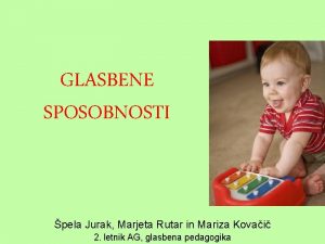 GLASBENE SPOSOBNOSTI pela Jurak Marjeta Rutar in Mariza