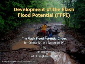 Flash flood potential index Flash flood potential index