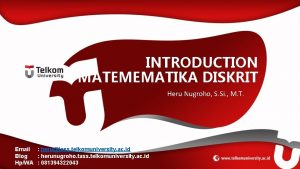 Matematika diskrit Matematika diskrit