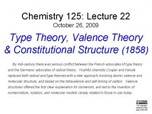 Chemistry 125 Lecture 22 October 26 2009 Type