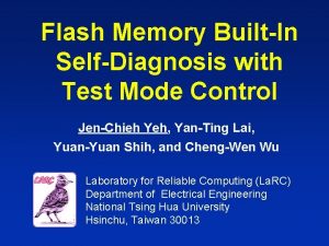 Flash Memory BuiltIn SelfDiagnosis with Test Mode Control