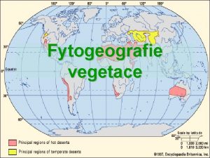 Fytogeografie vegetace Biomy svta zkladn typy vegetace kter