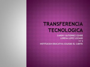 Transferencia tecnologica