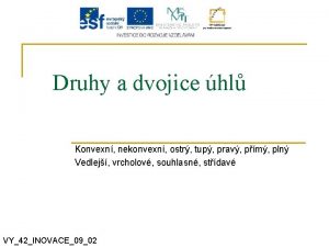 Druhy dvojic úhlů