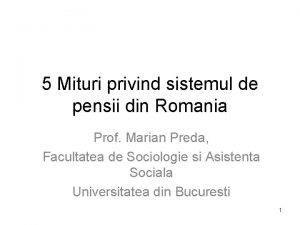 5 Mituri privind sistemul de pensii din Romania