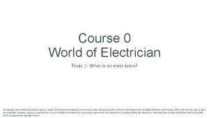 What personality traits do electricians have