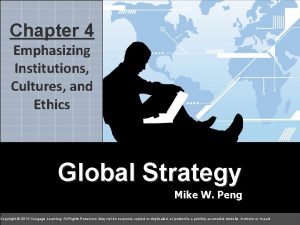 4 Chapter 4 chapter Emphasizing Institutions Cultures and