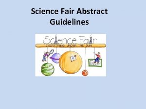Science fair abstract examples