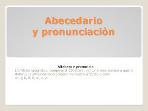 Alfabeto spagnolo con pronuncia