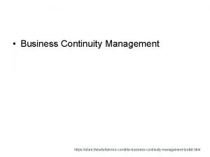 Business Continuity Management https store theartofservice comthebusinesscontinuitymanagementtoolkit html