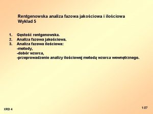 Rentgenowska analiza fazowa